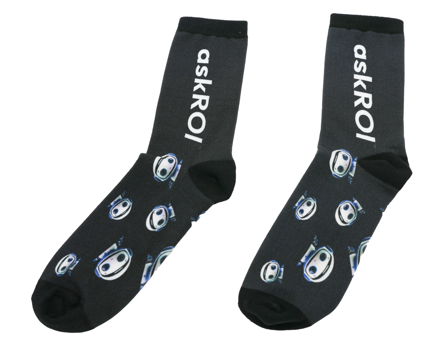 askROI Sublimated Crew Socks - Black