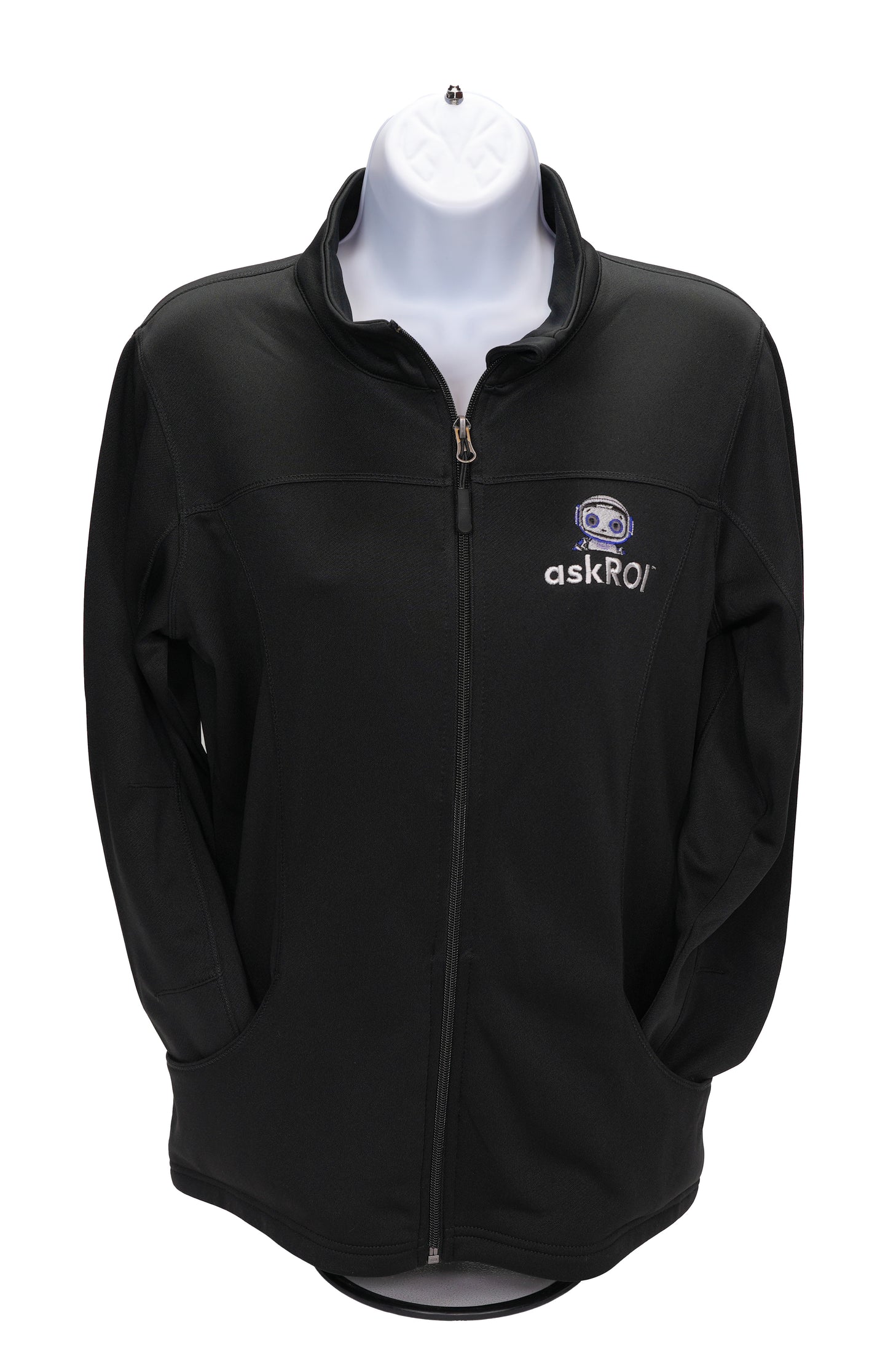 askROI Women's Poly-Tech Full-Zip Track Jacket - Black