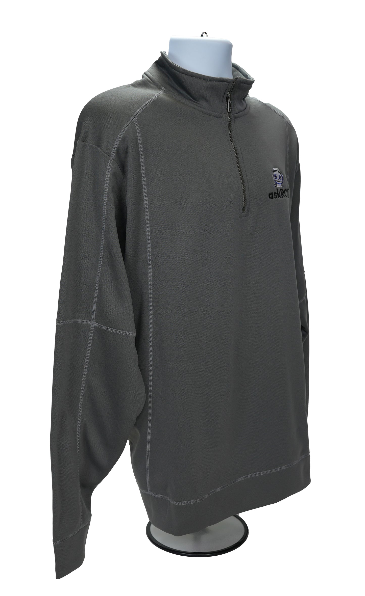 askROI Men’s Performance Quarter Zip Pullover - Titan Gray