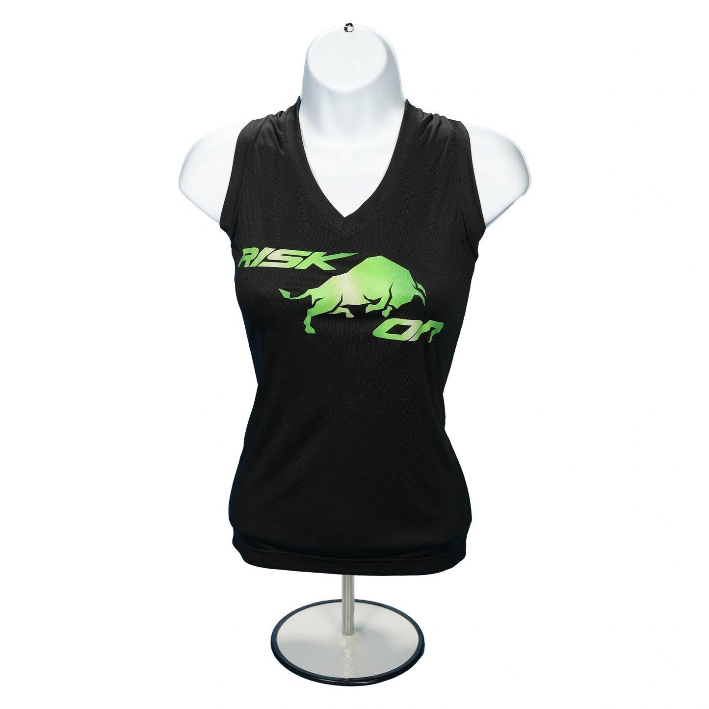 Risk On Black Womens V-Neck Tank