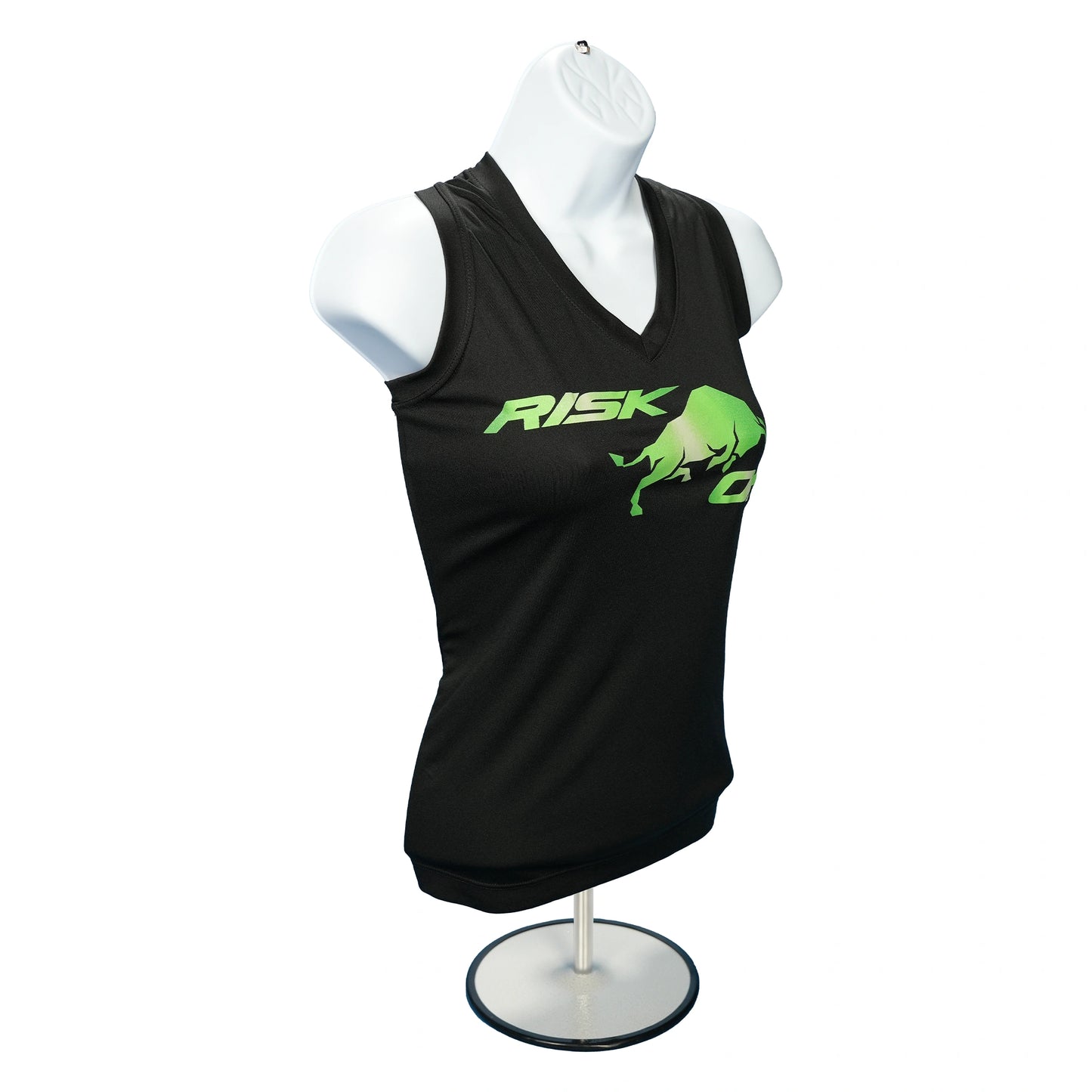 Risk On Black Womens V-Neck Tank