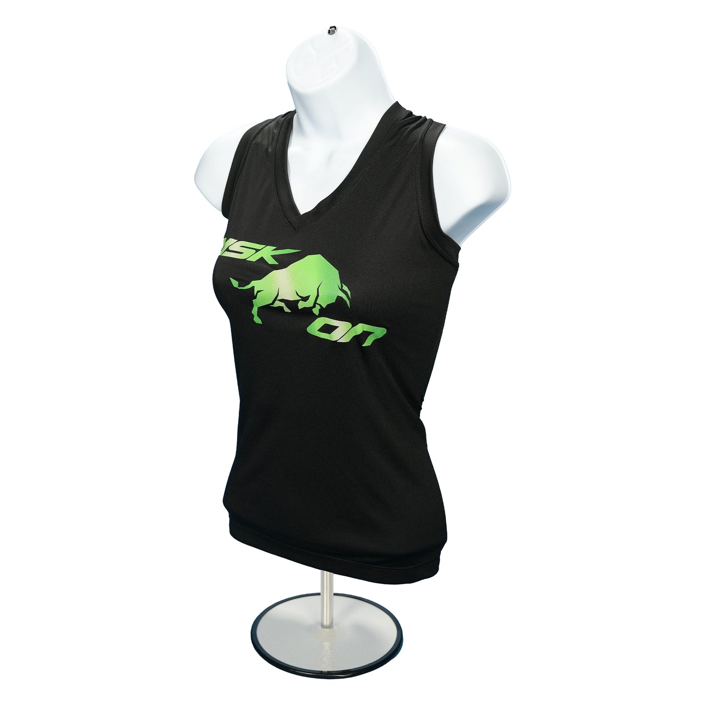 Risk On Black Womens V-Neck Tank